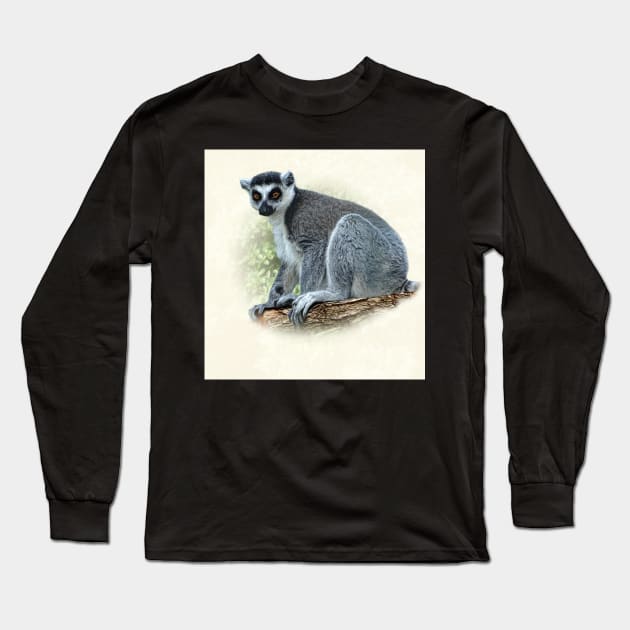 Lemur Long Sleeve T-Shirt by Guardi